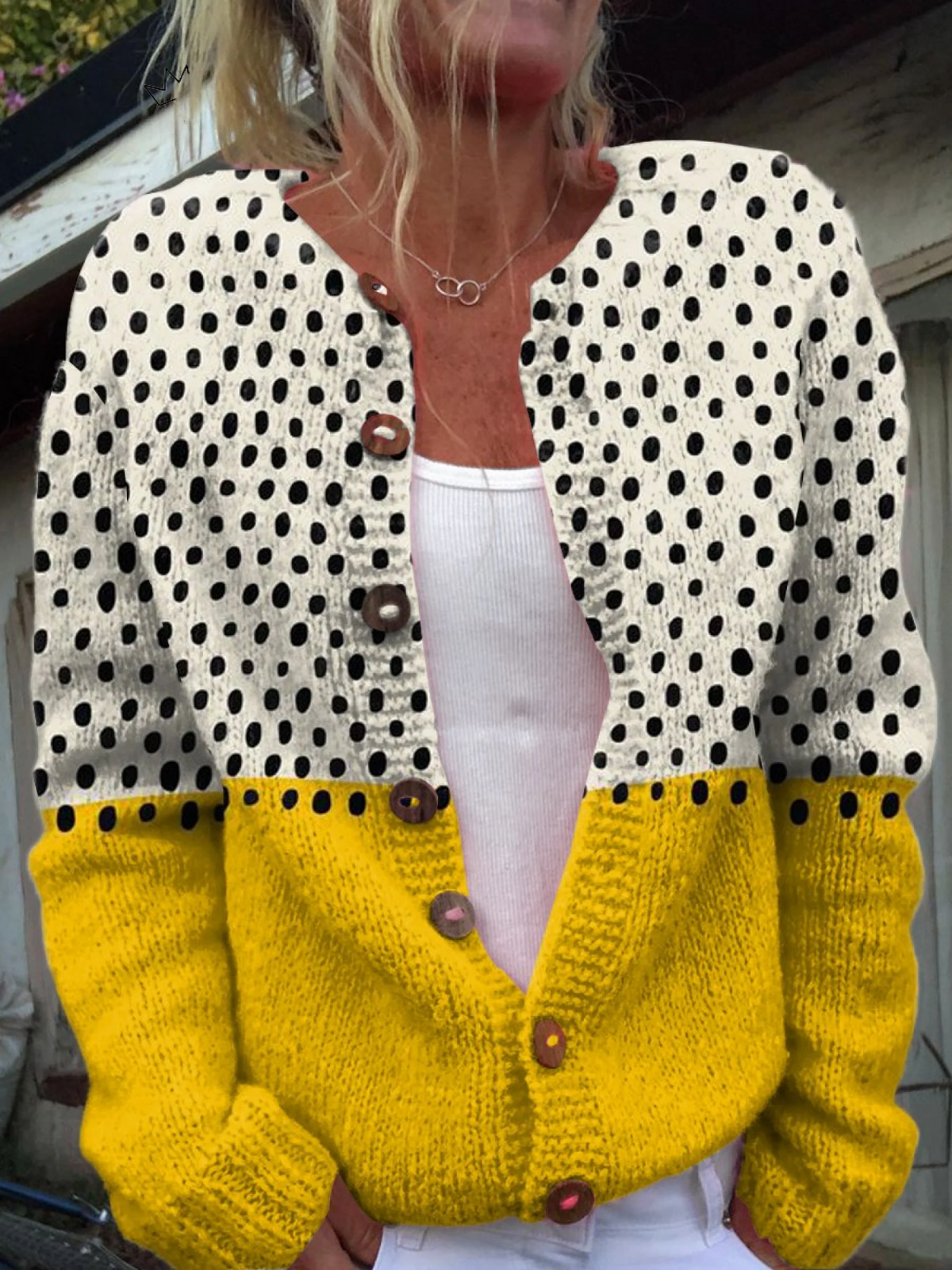 Dolce Vita Vintage Knit Cardigan Sweater