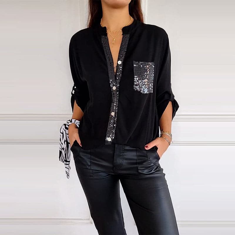 La Danica Sequin Detailed Blouse