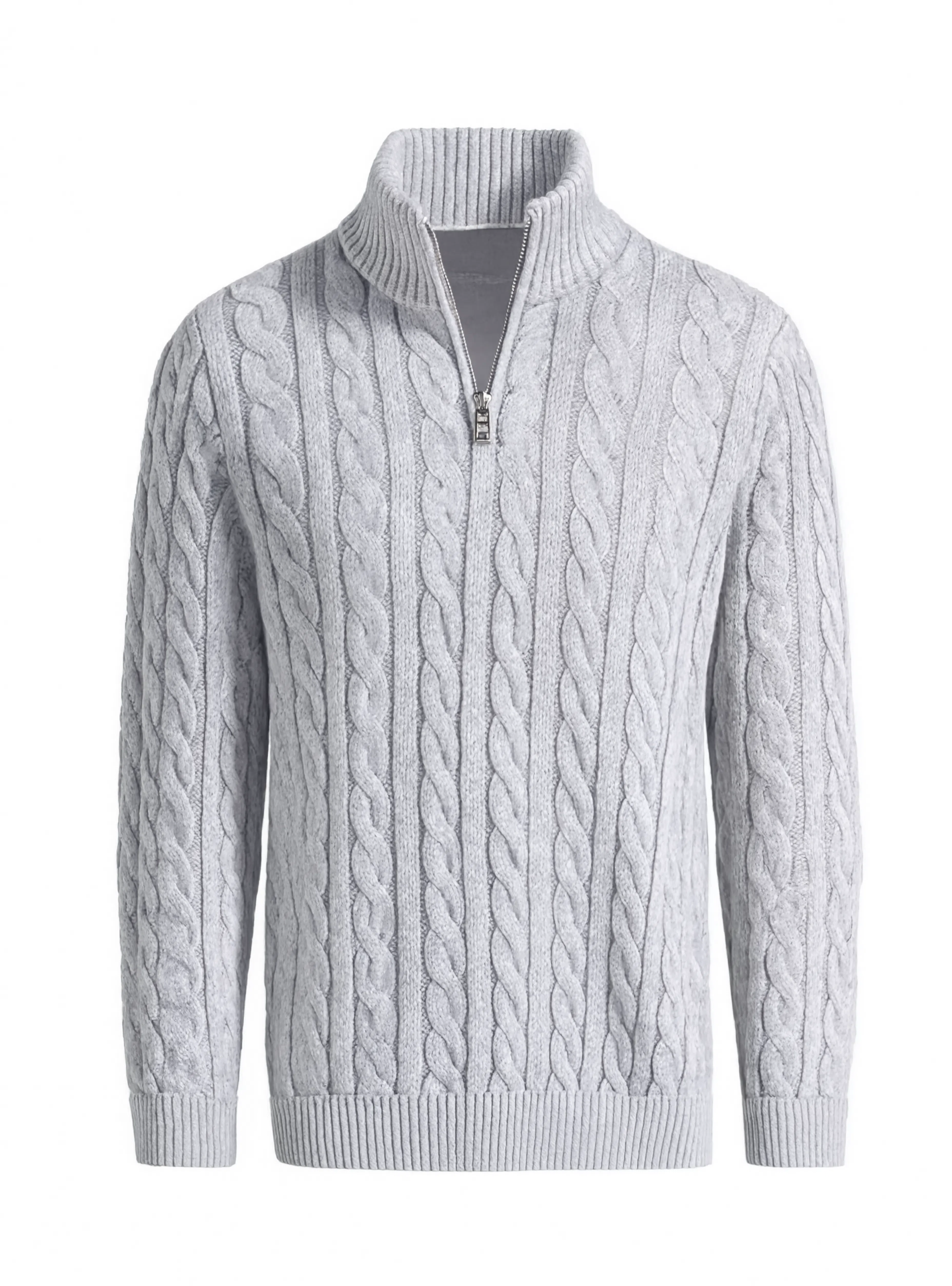 Heritage Quarter-Zip Cotton Knit Sweater
