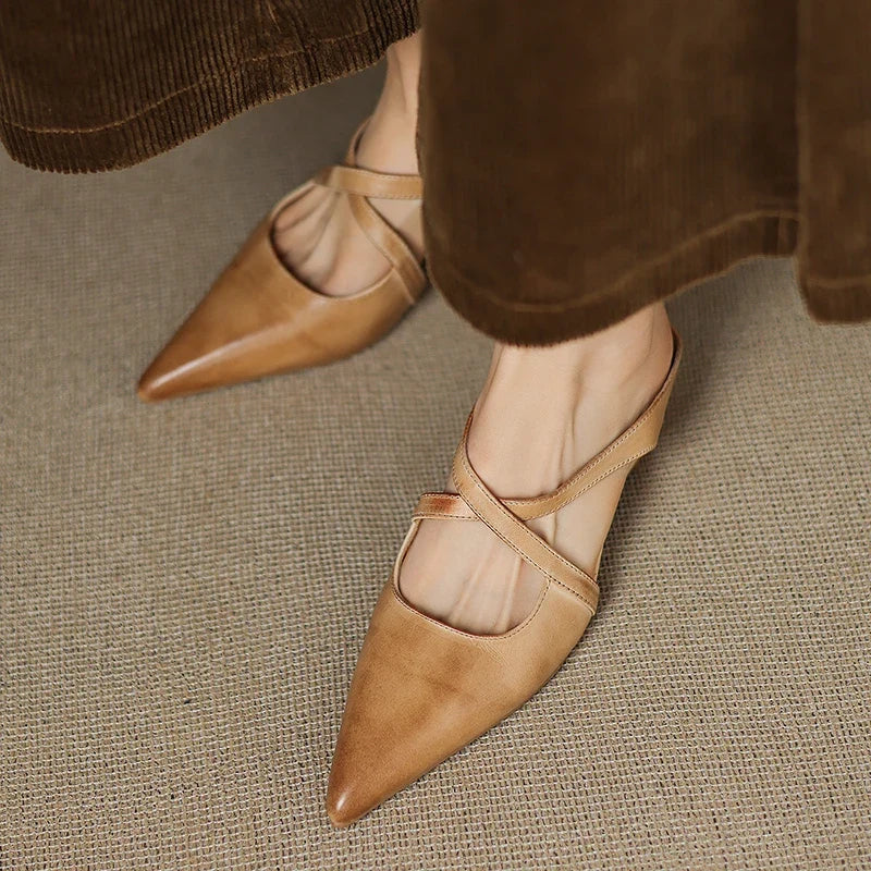 Bella Genuine Leather Mules