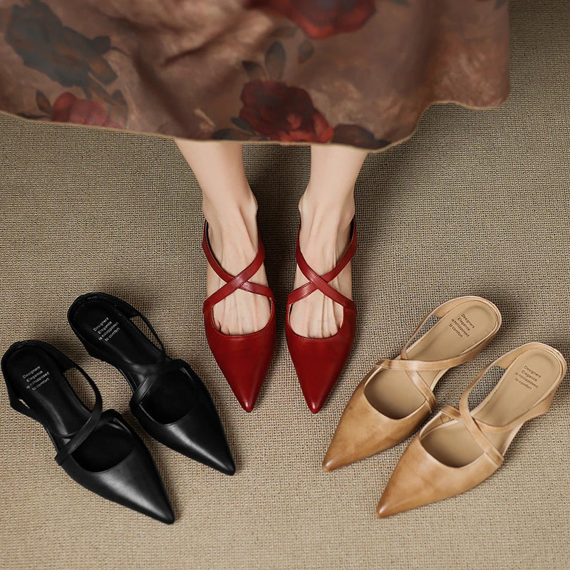 Bella Genuine Leather Mules