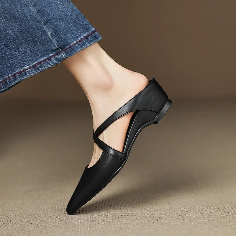 Bella Genuine Leather Mules