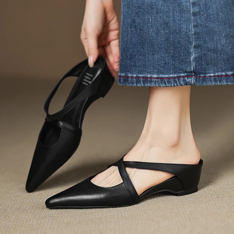 Bella Genuine Leather Mules