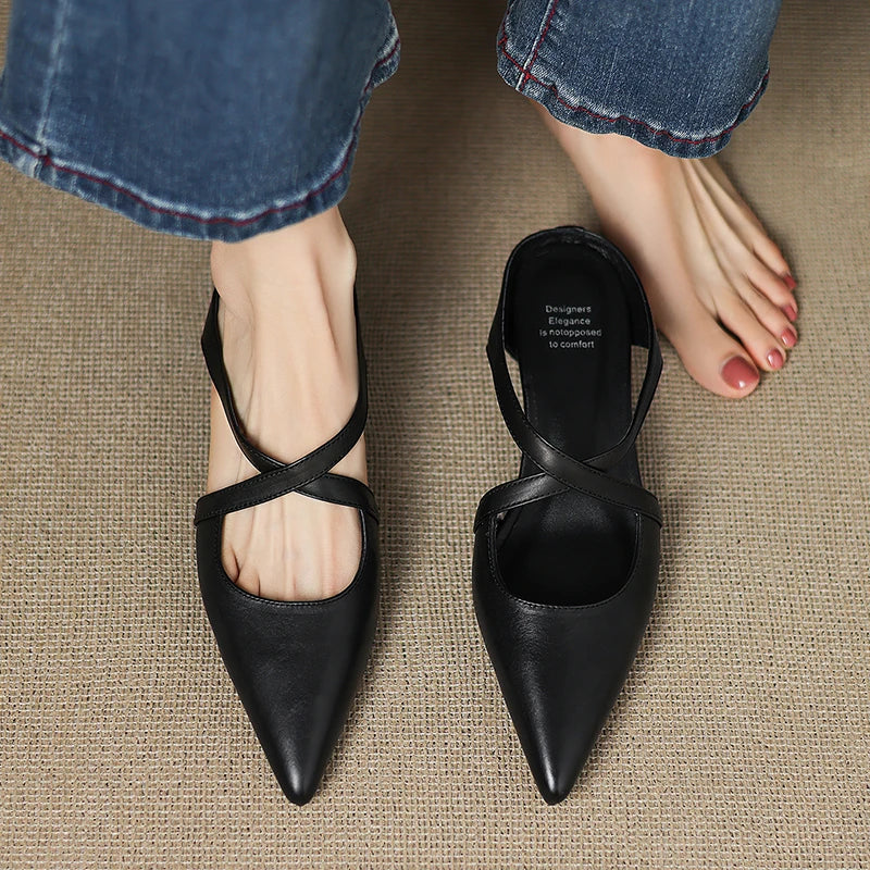 Bella Genuine Leather Mules