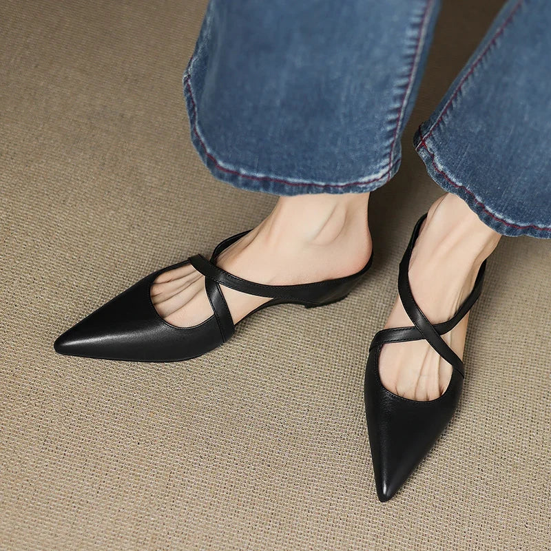 Bella Genuine Leather Mules