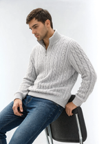Heritage Quarter-Zip Cotton Knit Sweater
