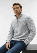Heritage Quarter-Zip Cotton Knit Sweater